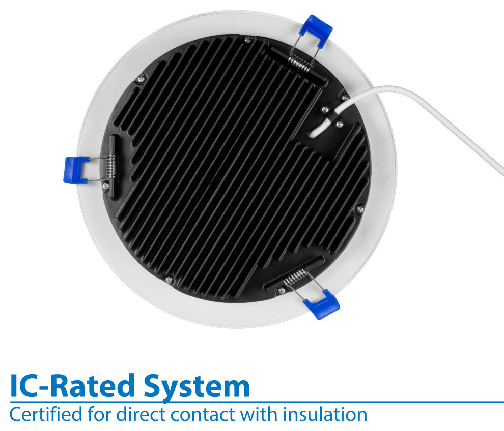 DLE8 Series 8" Round Downlight, Black, 2700k