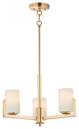 Maxim 21285SW Dart 3 Light 22"W Chandelier - Satin Brass