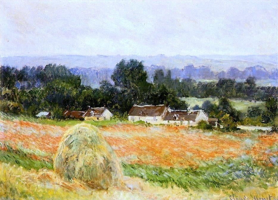 Claude Oscar Monet Haystack, 18"x27" Wall Decal Print