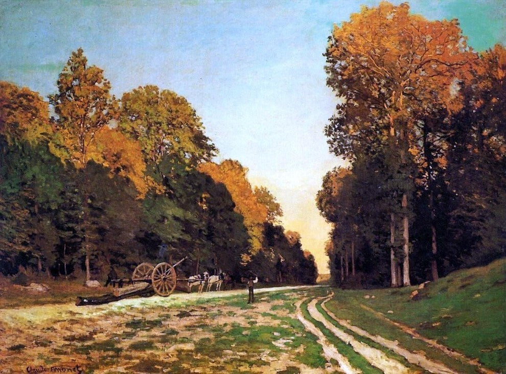 Claude Oscar Monet The Road from Chailly to Fontainebleau Gallery Wrapped Canvas