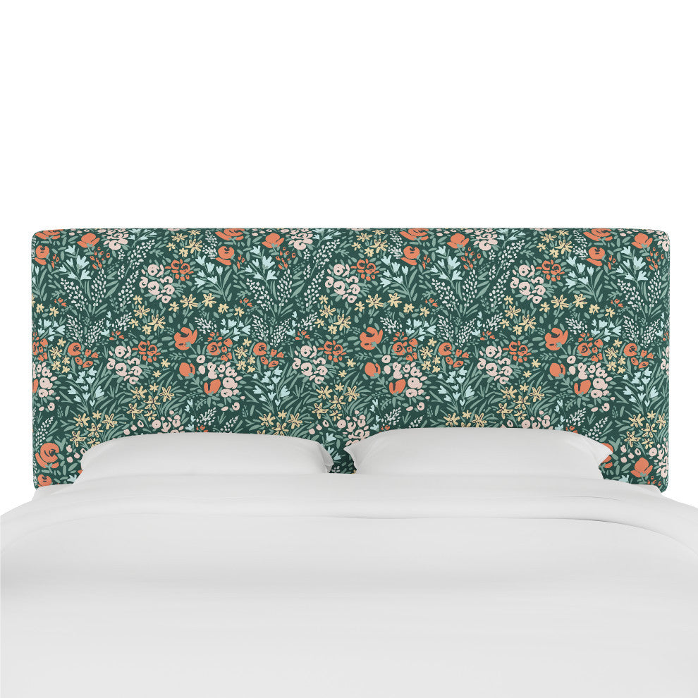 Queen Headboard, Cameila Multi Green