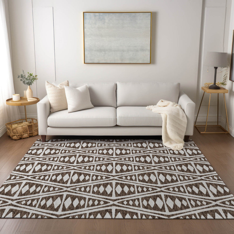 Indoor/Outdoor Sedona SN6 Coffee Machine Washable 10' x 14' Rug