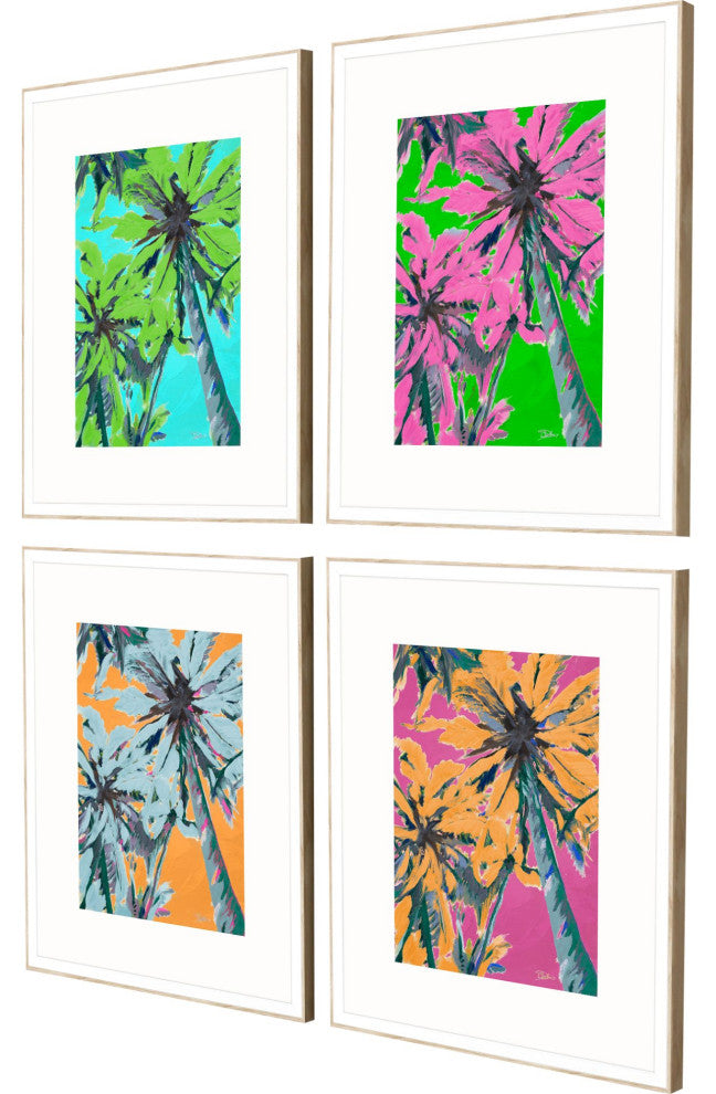 Bright Palms Framed Art - Set of 4