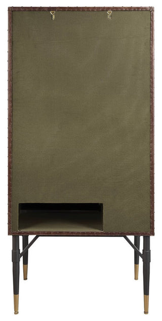 Yoela Wine Cabinet, Leather, Aluminum
