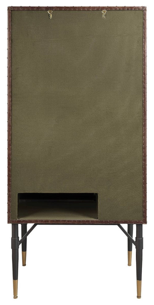 Yoela Wine Cabinet, Leather, Aluminum
