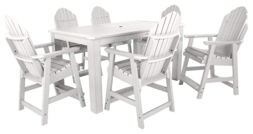 Hamilton 7-Piece Rectangle Counter-Height Dining Set, White