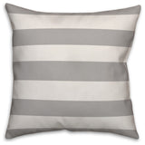 Gray Cabana Stripe 20x20 Throw Pillow Cover