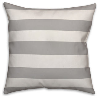Gray Cabana Stripe 20x20 Throw Pillow Cover