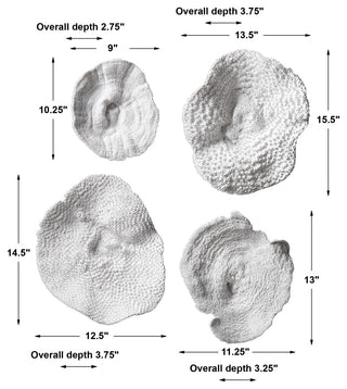 Uttermost Sea Coral Wall Art S/4