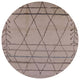 Ahgly Company Indoor Round Mid-Century Modern Area Rugs, 4' Round