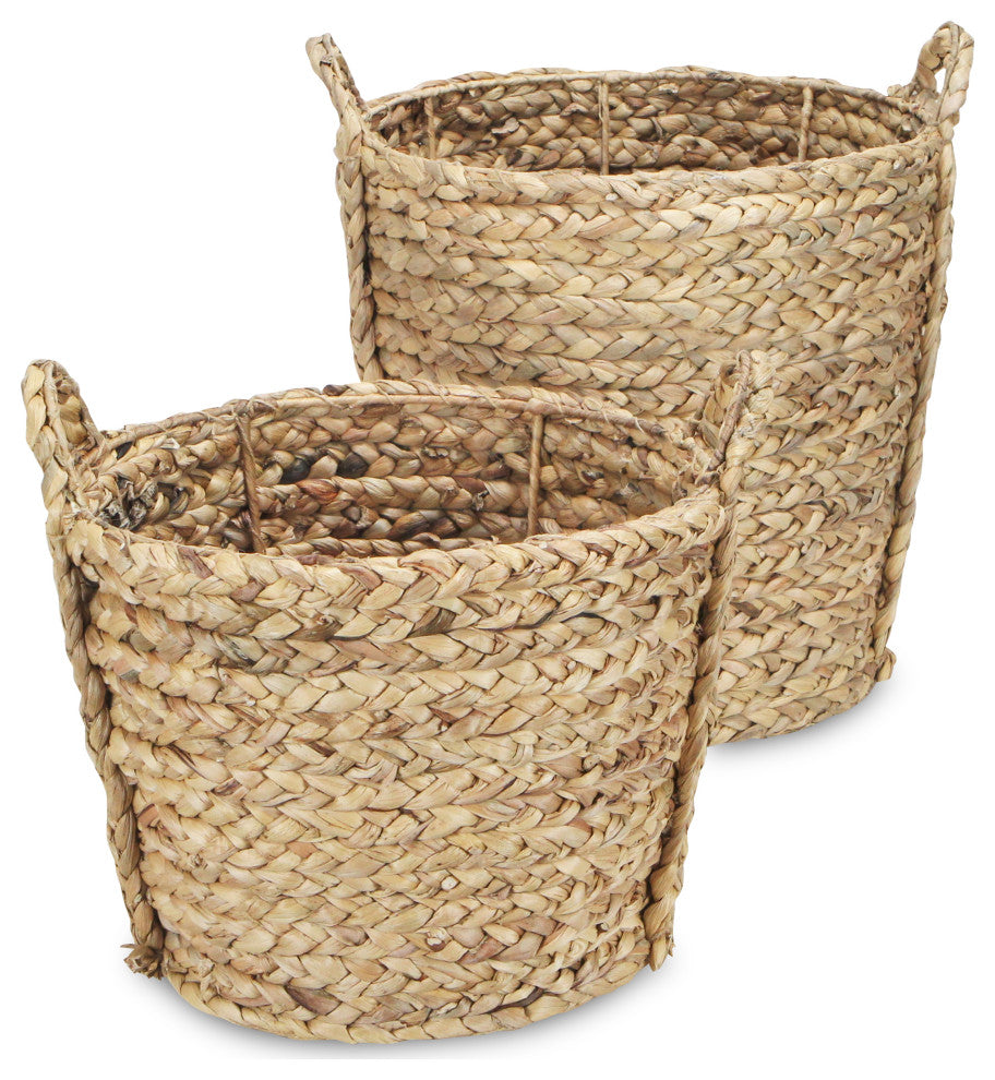 2-Piece Tapered Water Hyacinth Basket