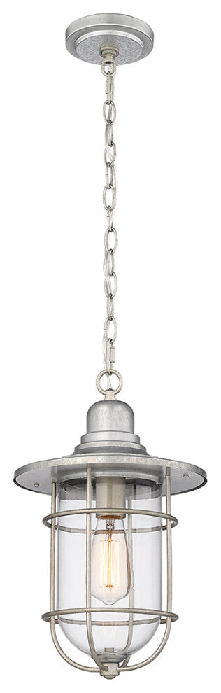 1 Light 10" Galvanized Outdoor