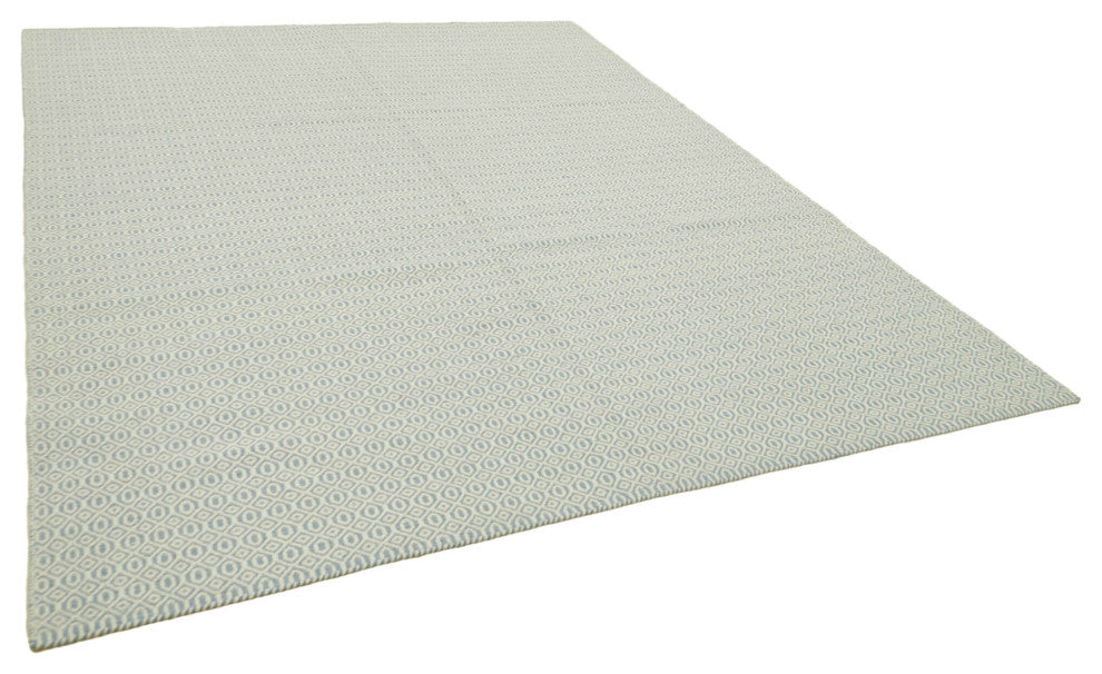Rug N Carpet - Handmade Modern Design 8' 0'' x 10' 0'' Wool Flatweave Kilim Rug