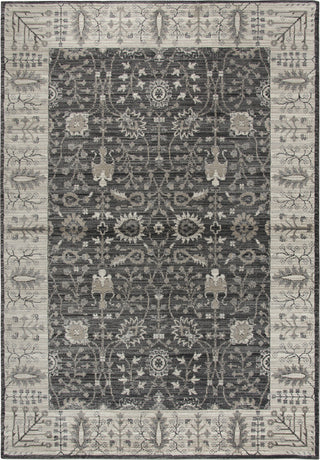Rizzy Home Panache PN6975 Gray Motif Distress Area Rug, Rectangular 6'7"x9'6"