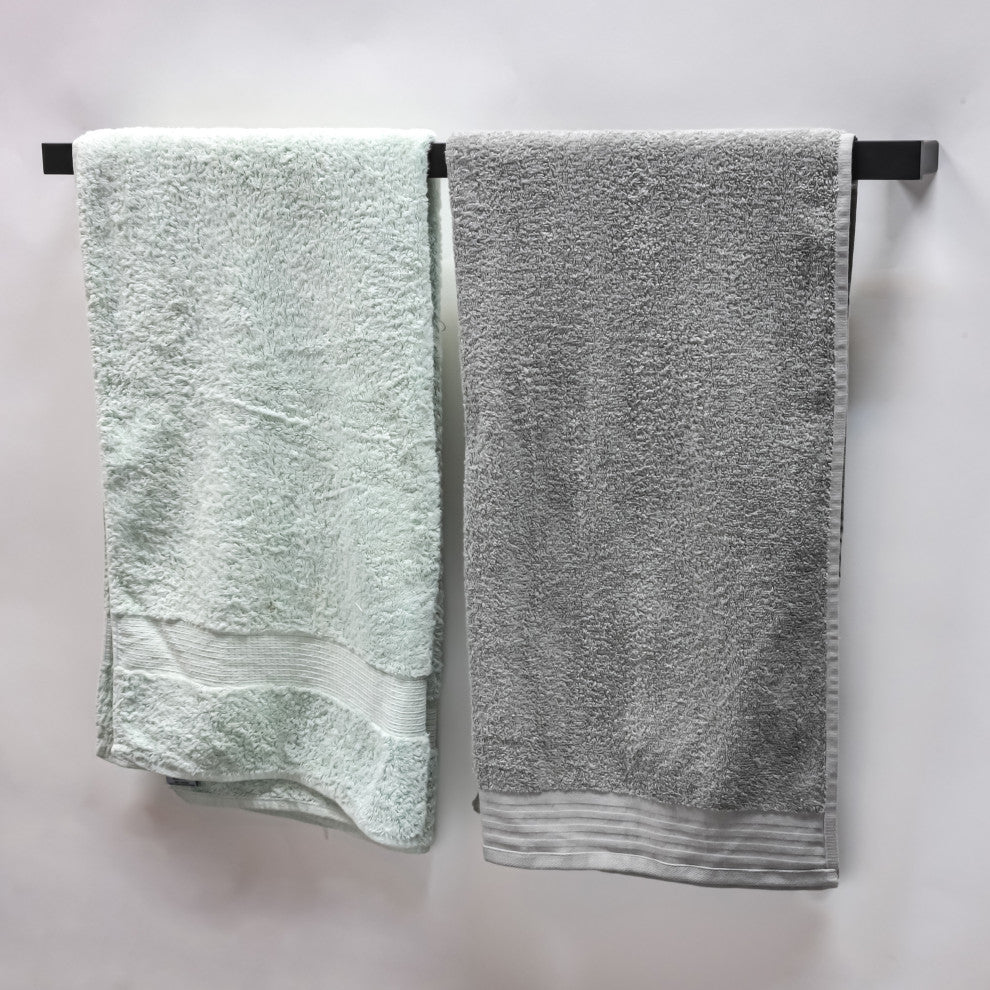 Florence Series Black Bathroom 34in Towel Bar