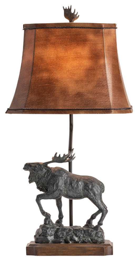 Majestic Moose Resin Table Lamp, Set of 2