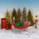 Large Victorian Christmas Sleigh, Red, Green, Silver
