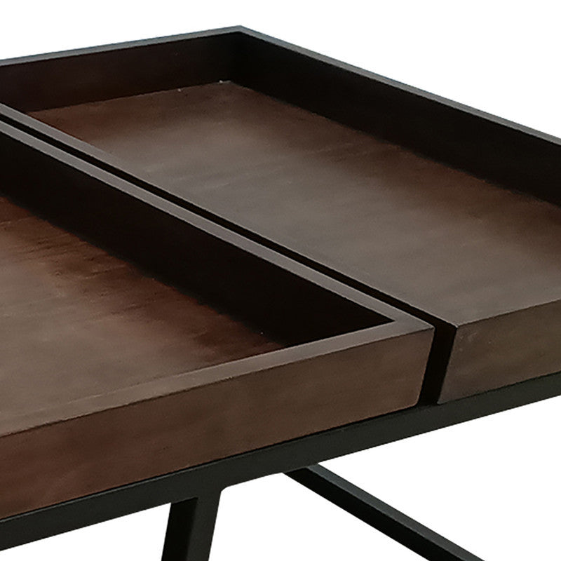 Industrial Vintage Coffee Table With Metal Frame Living Room Coffee Table