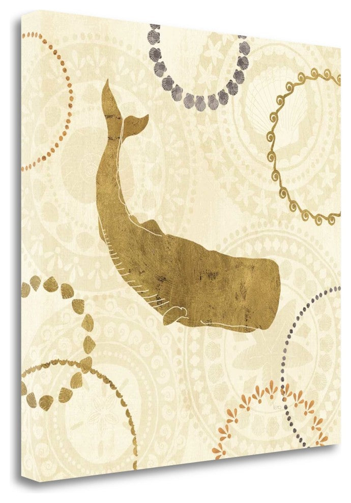 "Undersea Gold III" By Veronique Charron, Giclee Print on Gallery Wrap Canvas