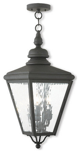 Cambridge Outdoor Chain-Hang Lantern, Black