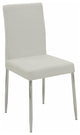 Benzara BM163761 Contemporary Dining Side Chair, White, Set of 4