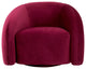 Curved Swivel Armchair | Eichholtz Novelle, Red
