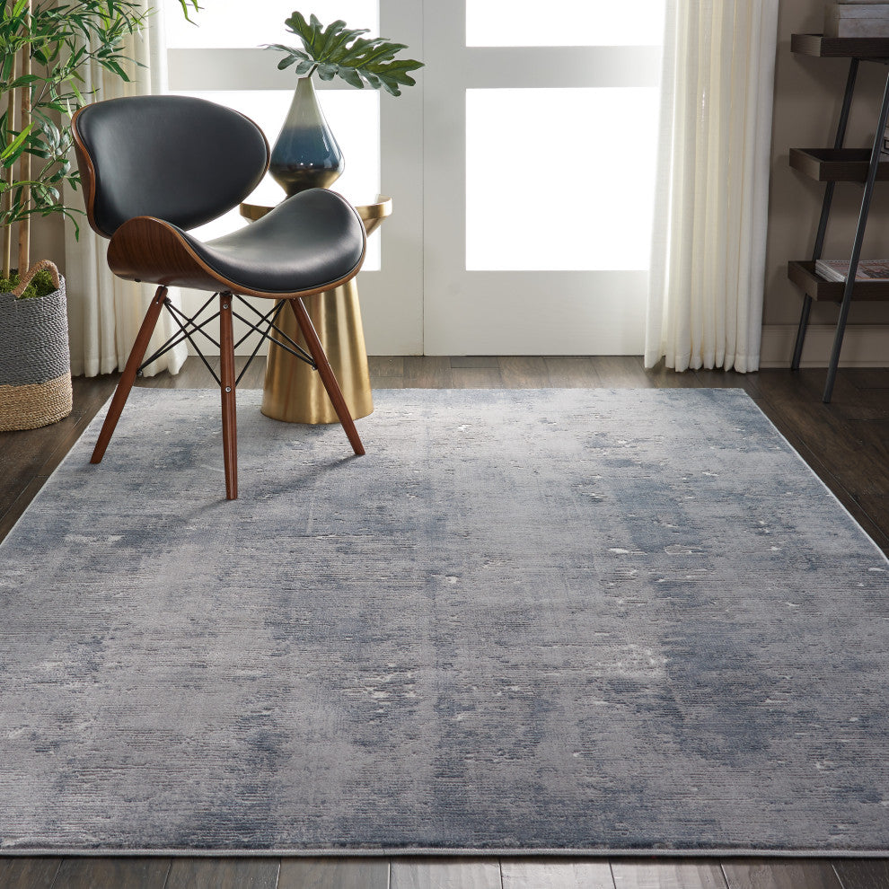 Nourison Rustic Textures 7'10" Round Grey Modern Indoor Area Rug
