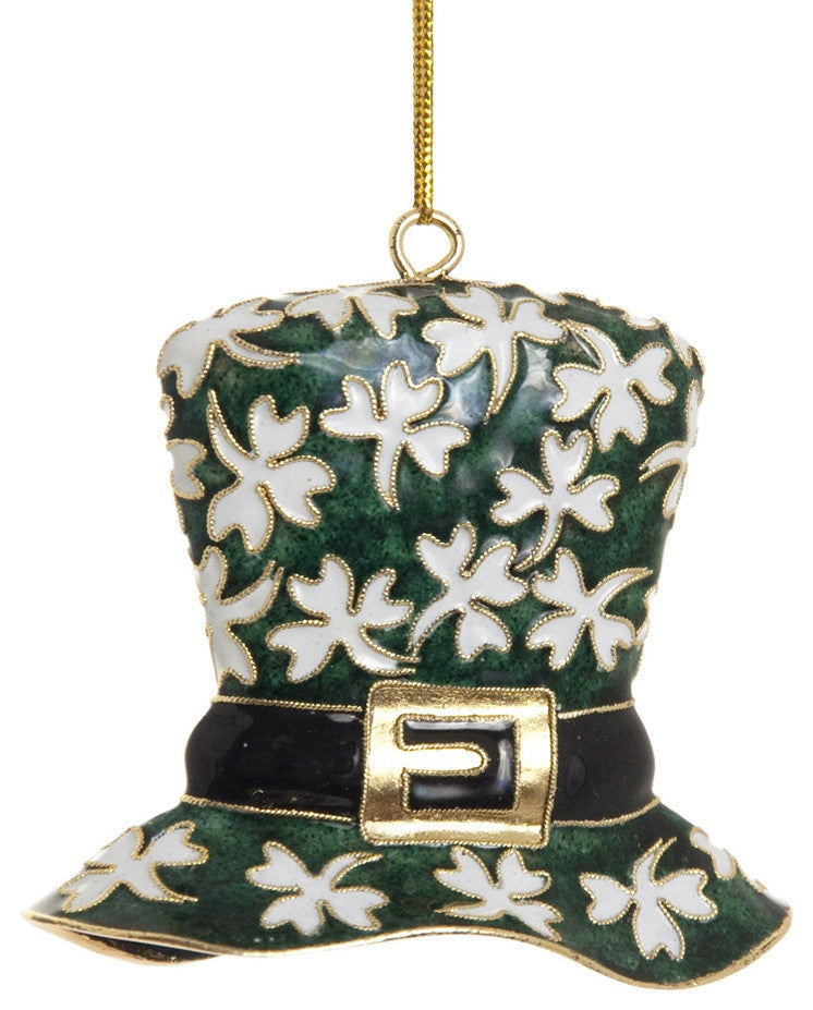 Cloisonne Shamrock Hat Ornament