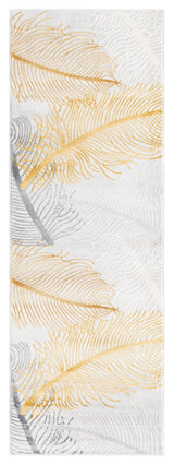 Unique Loom Camilla Finsbury Rug, Yellow Gray, 2'x6'