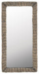 vidaXL Mirror Wicker Brown 19.7"x39.4