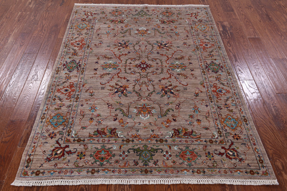 Persian Tabriz Hand-Knotted Wool Rug 5' 2" X 6' 7" Q10222