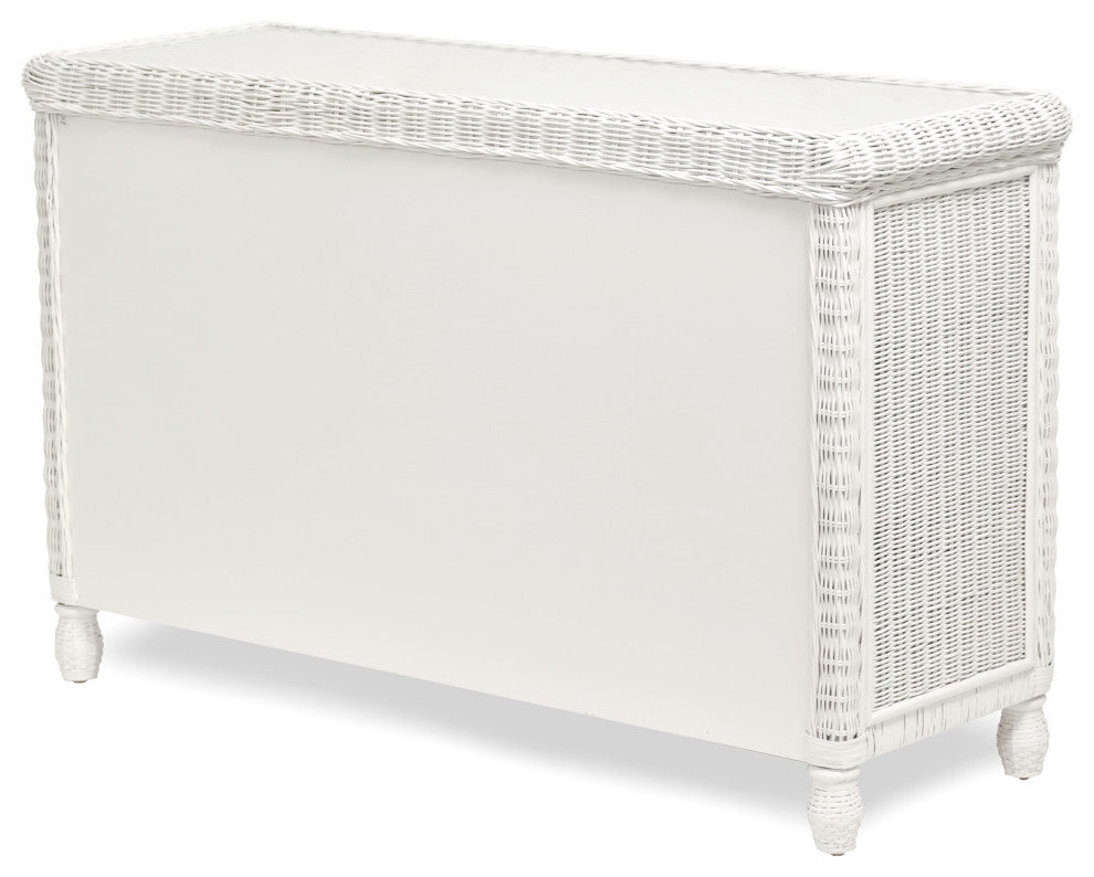 Santa Cruz 6-Drawer Dresser With Glass Top, White