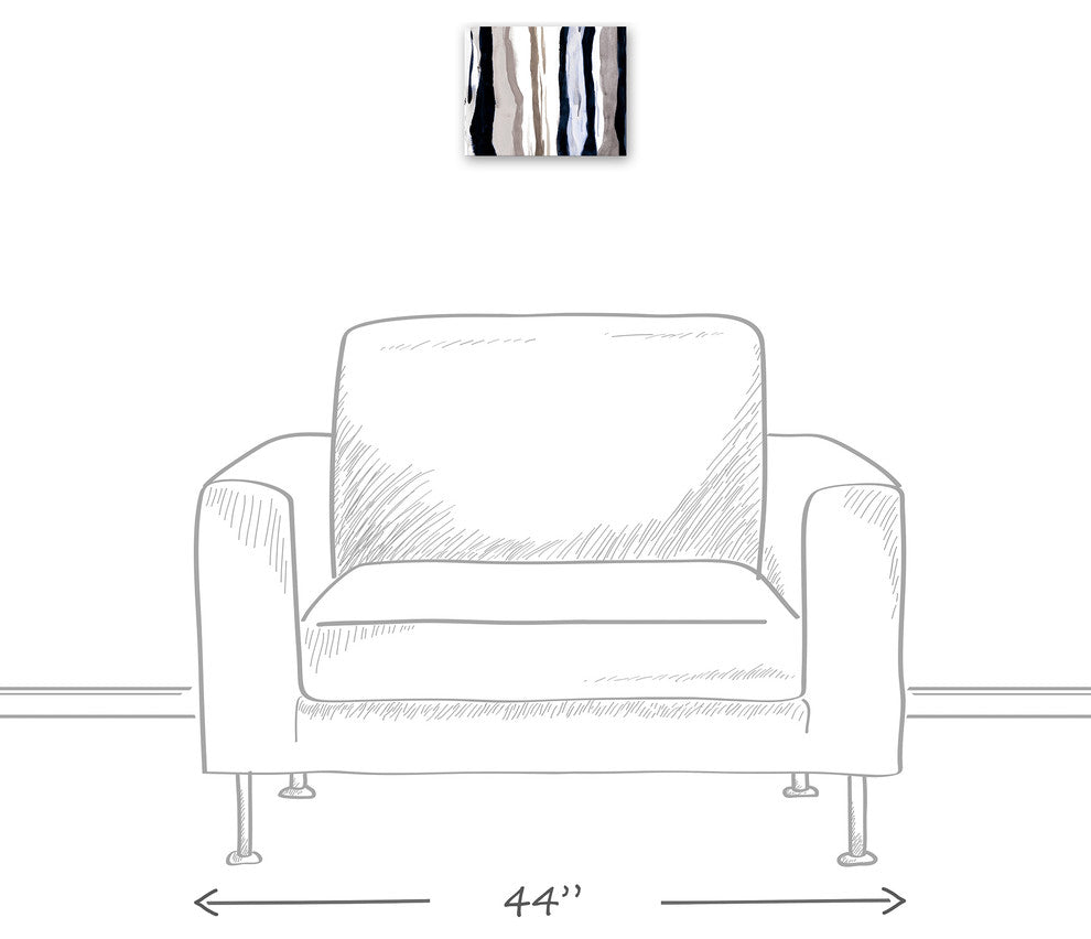 Abstract Gray Tone Lines 8x10 Canvas Wall Art