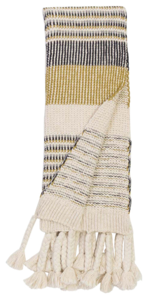 Mira Striped Knitted Throw