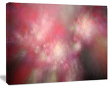 Red Blur Sky with Stars, Oversized Abstract Canvas Art Print, 60x40