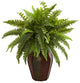 Boston Fern Artificial Plant in Decorative Planter