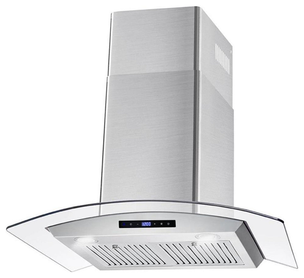 Cosmo 30 in. 380 CFM Ducted Wall Mount Stainless Steel Range Hood in Silver