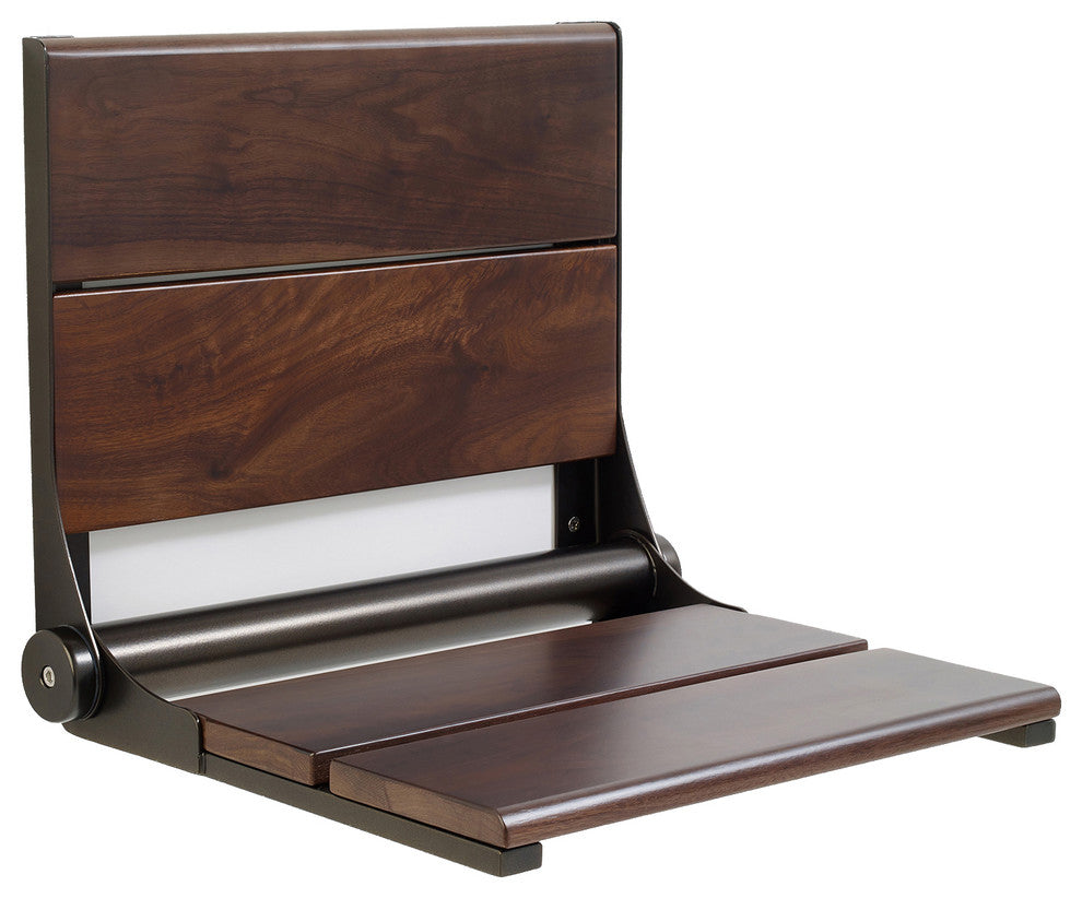Life Line Series, Contour Shower Seats, Walnut, 26", Oil Rubbed Bronze