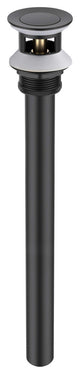 Bathroom Sink Pop Up Drain Stopper, 12" Tailpiece With Overflow KPW104, Matte Black