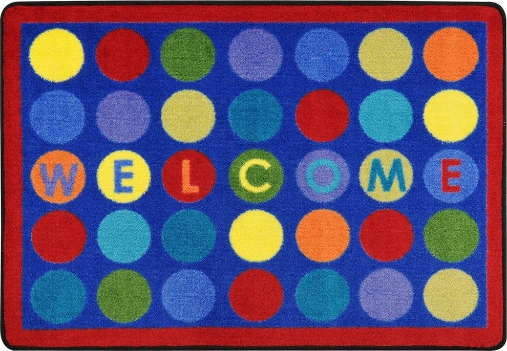 Library Dots Rug, 2'8"x3'10"