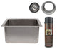 16" Gourmet Rectangular Hammered Copper Bar/Prep Sink, Nickel