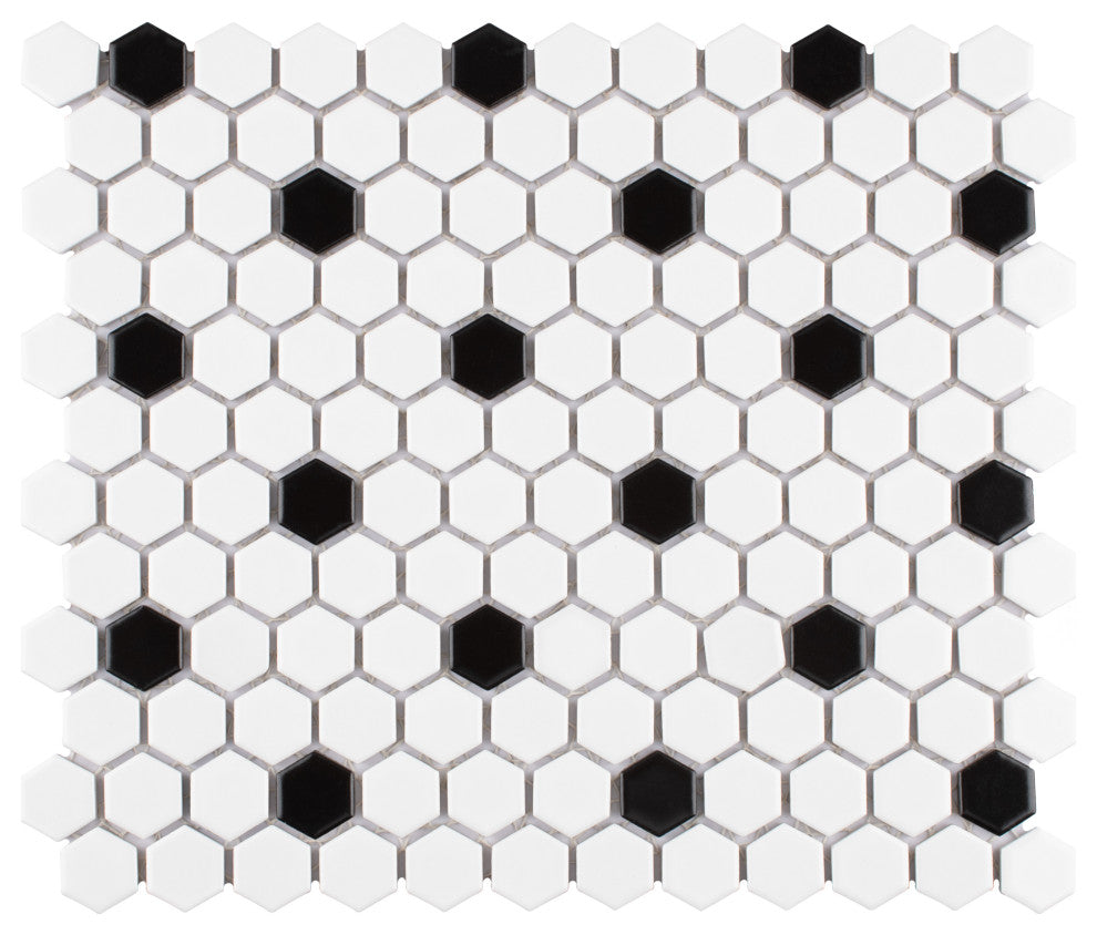 Madison 1" Hex Porcelain Floor and Wall Tile, Pallet