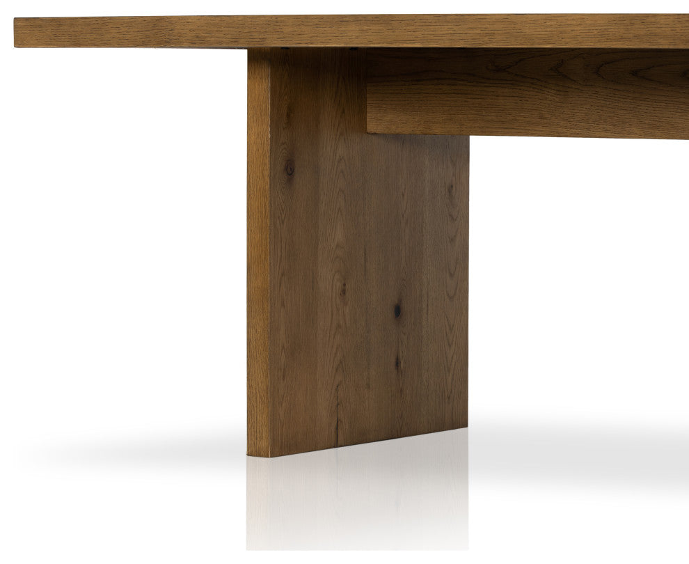 Eaton Dining Table-Amber Oak Resin