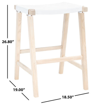 Safavieh Aariz Rectangle Counter Stool, White/Natural