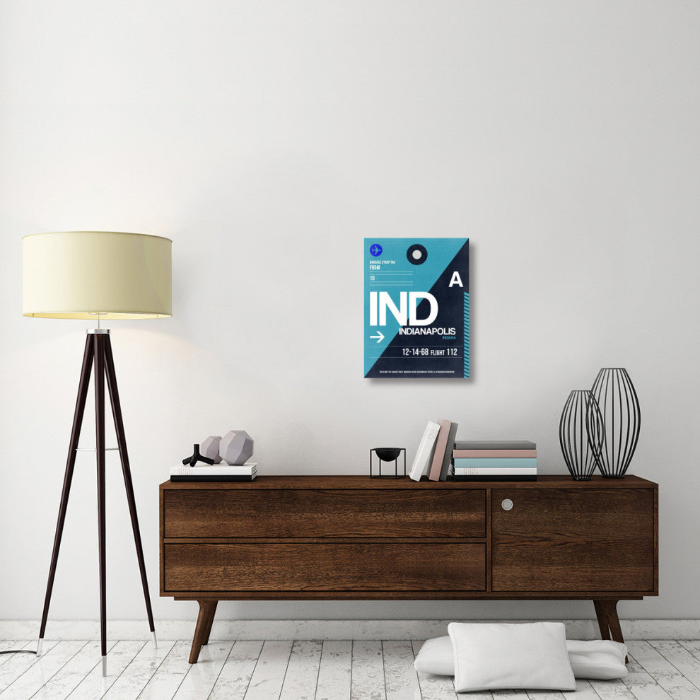 "IND Indianapolis Luggage Tag 2" Fine Art Print