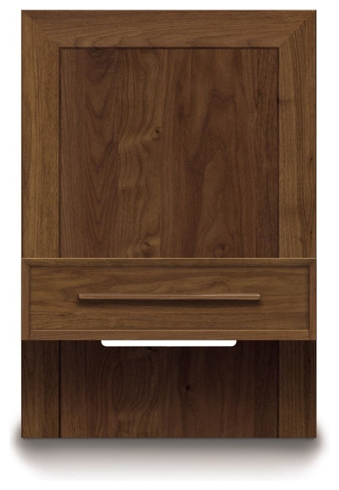 Copeland Moduluxe 35" 24" Box Nightstand To Match Plinth Bed, Natural Walnut