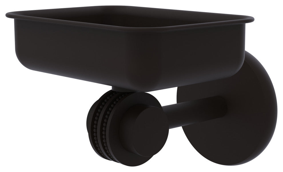 Satellite Orbit Two Wall Mount Soap Dish With Dotted Accents, Oil Rubbed Bronze