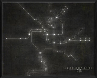 Washington Metro Framed Map
