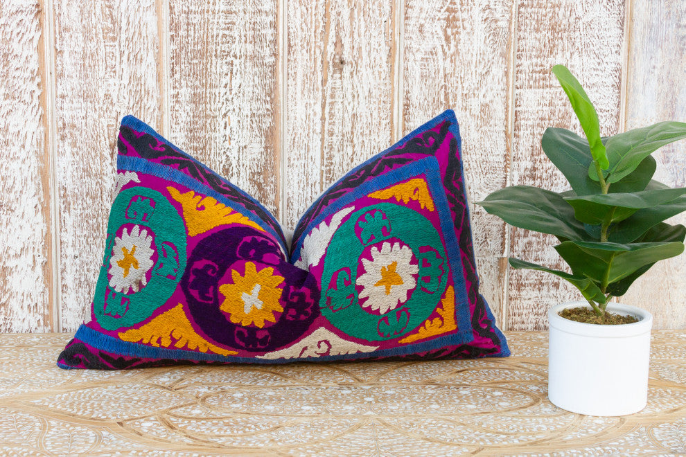 Darisa Nurata Suzani Lumbar Pillow