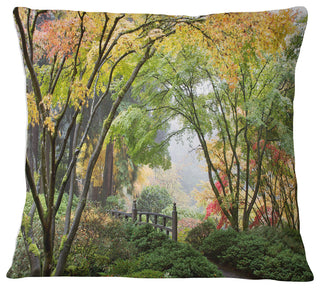Maple Tree Canopy by Bridge Photography Throw Pillow, 18"x18"